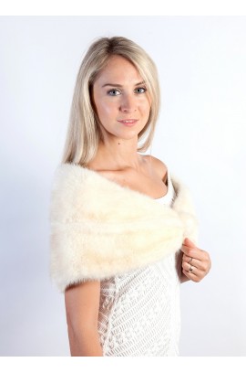 White Mink Fur Stole